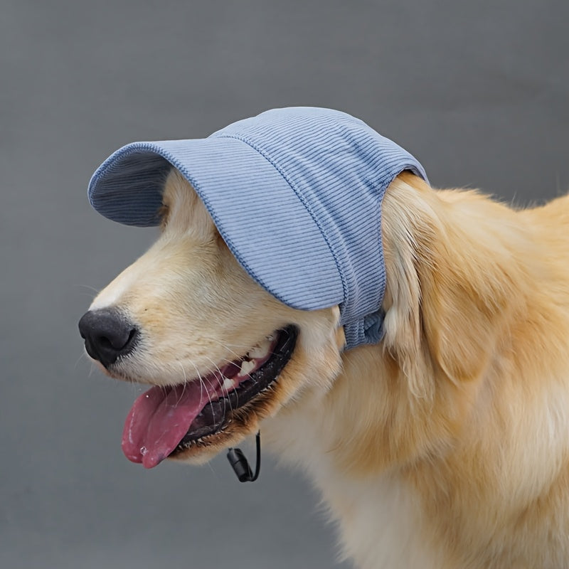 Gorra de béisbol ajustable para perros con agujeros para las orejas, transpirable, poliéster, para razas grandes, verano, primavera, otoño