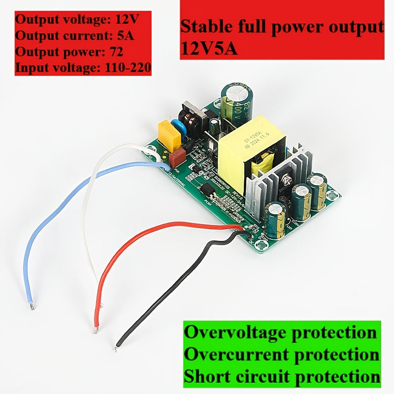 12V 5A Power Supply Module AC/DC Switching Power Supply for Industrial Use