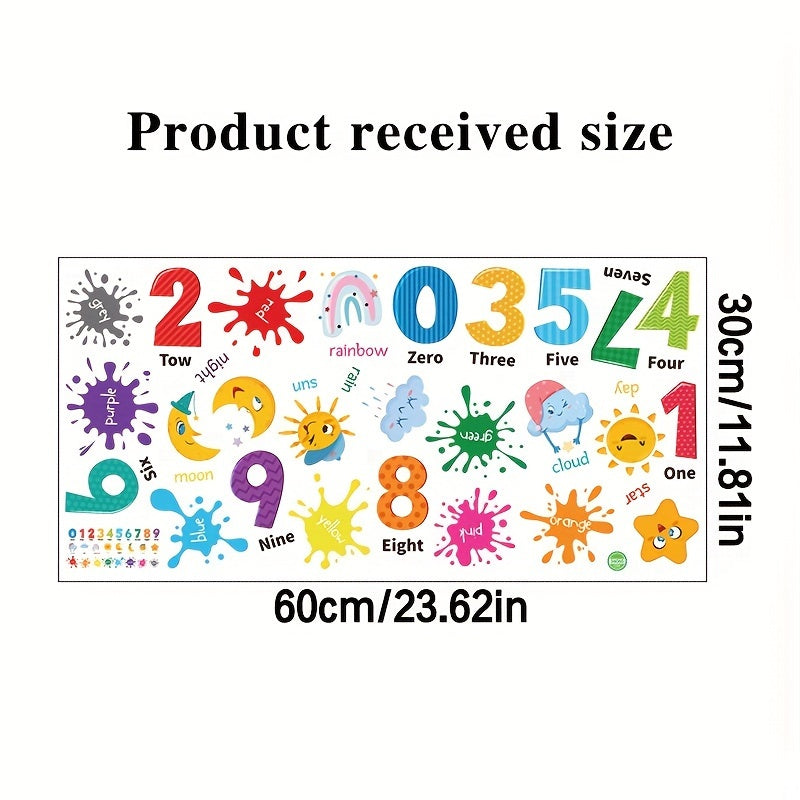 Colorful Educational Alphabet and Weather Wall Stickers for Classroom Bedroom Game Room