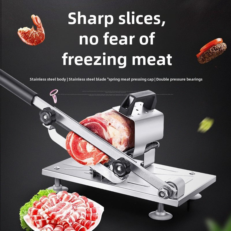 Manual Stainless Steel Meat Slicer for Hot Pot and Gatherings, Power-Free