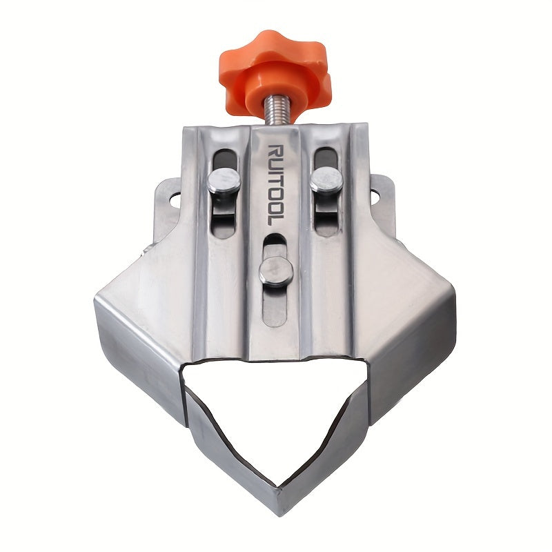 Daraxt ishlash uchun zanglamaydigan po'lat burchak qisqichi, sozlanadigan joylashuv va mustahkam plastik komponentlar bilan.