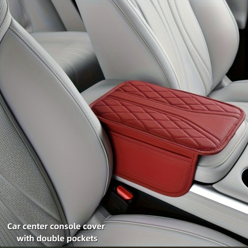 Universal Car Armrest Pad Heightening Scratch-Proof Storage Pocket