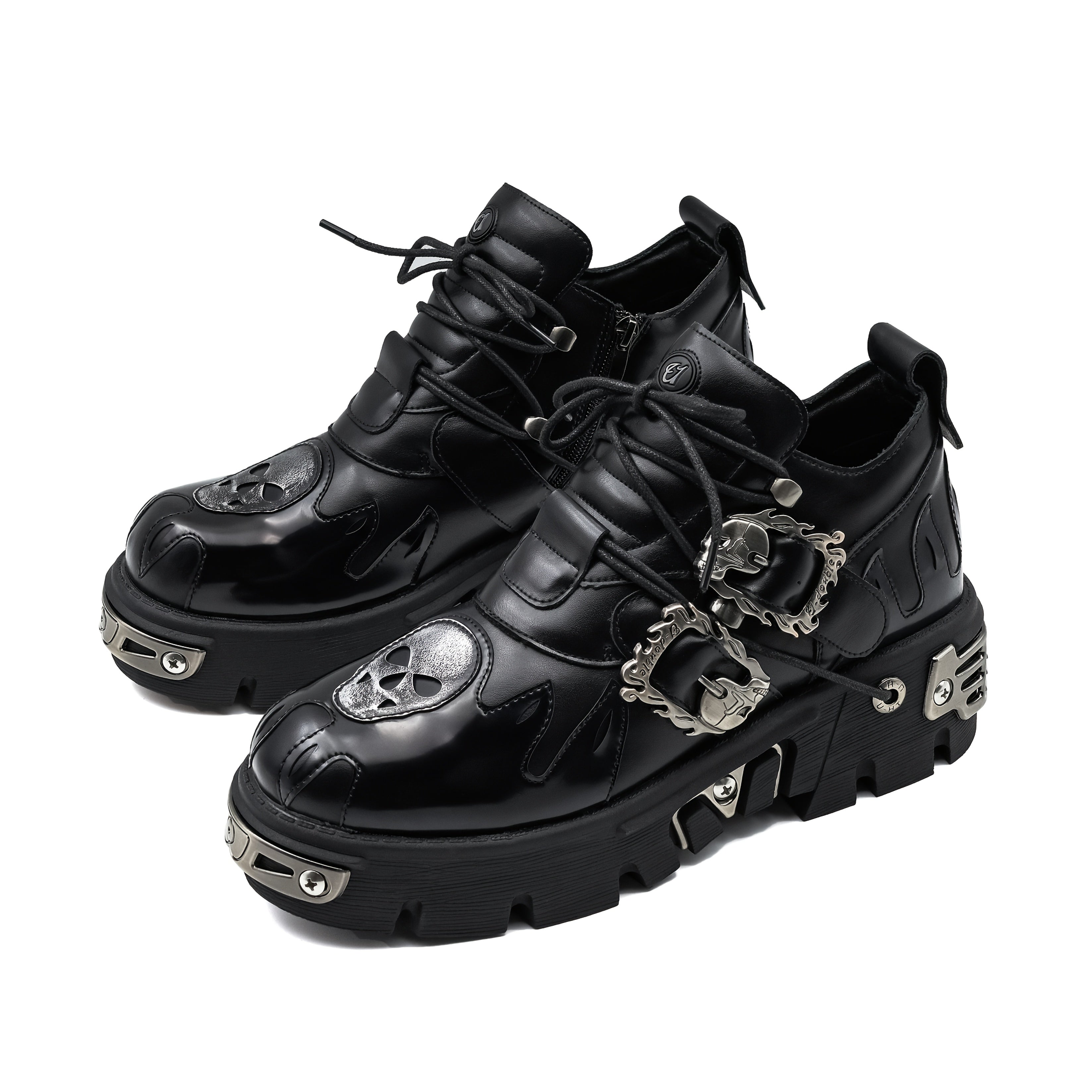 Women's Platform Ankle Boots Soft Sole Lace-Up Goth Punk Shoes