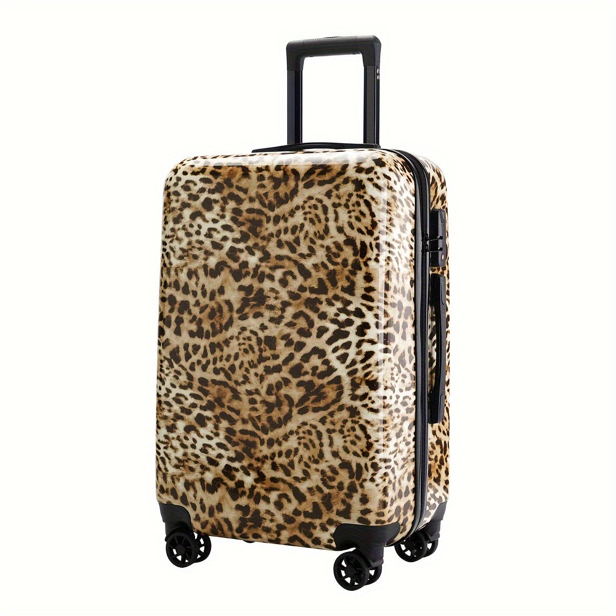 Leopard and Zebra Print Hard Shell Luggage with Spinner Wheels and TSA Lock