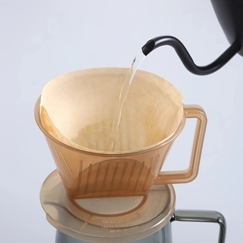 Natural Wood Pulp Coffee Filters Fan-Shaped Pack of 50 or 80 for Drip Coffee Machines