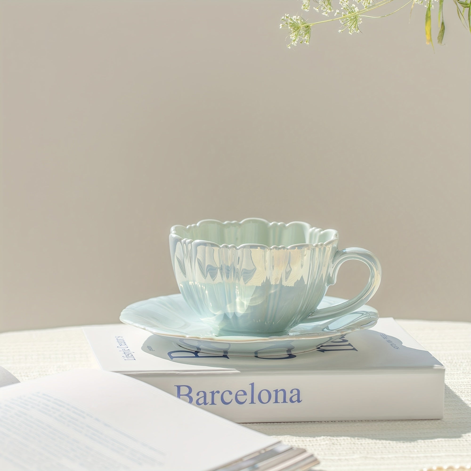 Флоральный керамический набор чайных чашек для чаепития дома или в офисе, идеально подходит для девушек и пар.