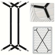 Adjustable Bed Sheet Clips Set of 2, Strong Nylon, Multiple Colors for Secure Mattress and Blanket Hold