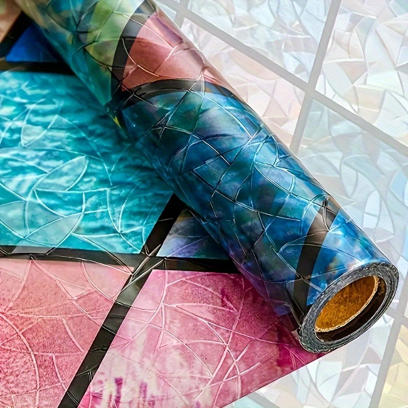 Electrostatic Glass Window Film with Crystal Lattice Design Reusable No Residue