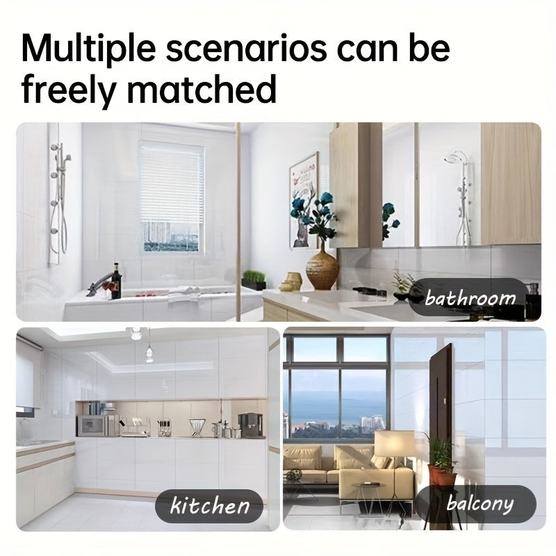 3D Marble Look Self-Adhesive PVC Wall Tiles Glossy Finish Bohemian Style for Home Decor