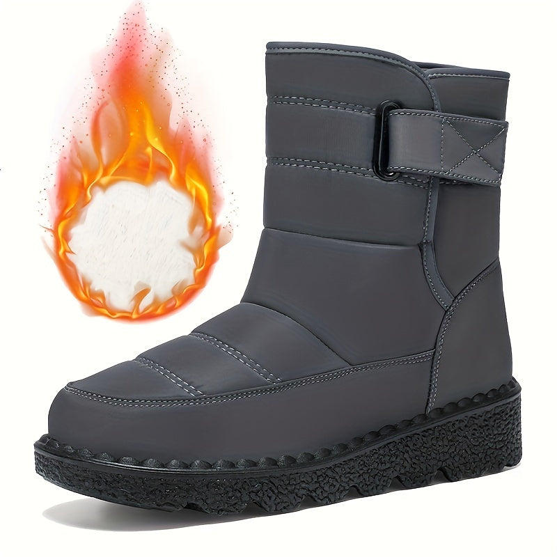 Women's Winter Snow Boots Faux Fur Lined Black Casual Waterproof