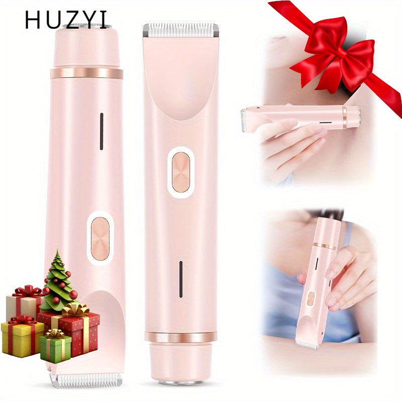 Afeitadora eléctrica 2 en 1 para mujer, cara, brazos, muslos y cuerpo, recargable por USB, batería de litio