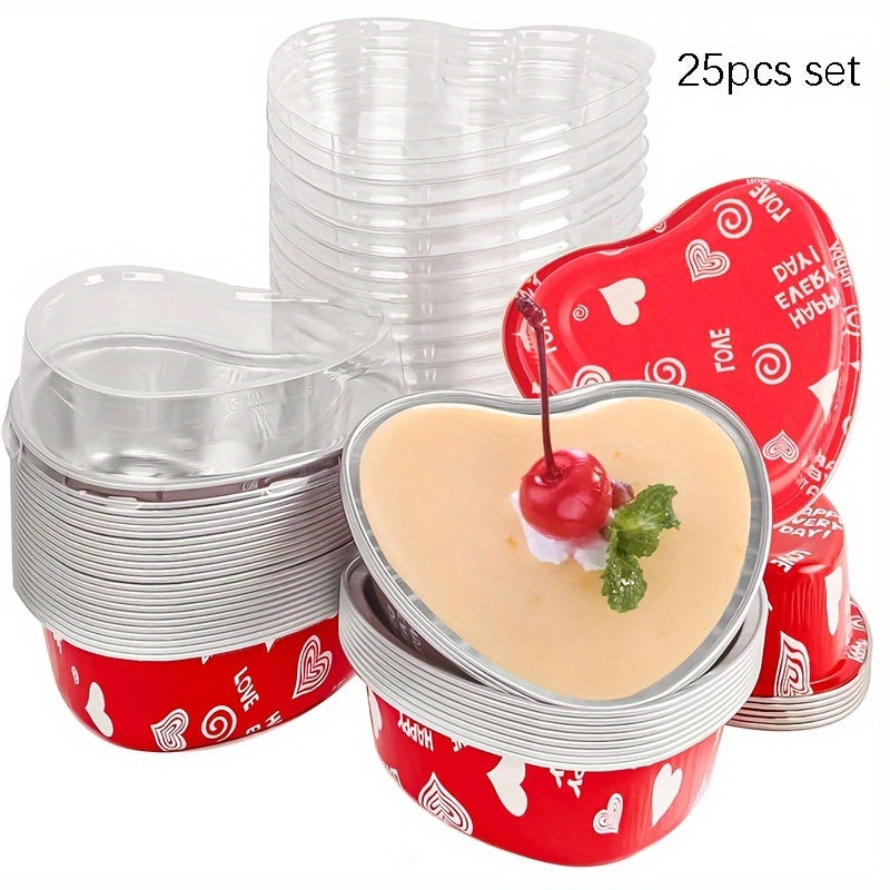 Heart Shaped Mini Loaf Pan with Lid for Baking, Small Cake Mold, Air Fryer Compatible