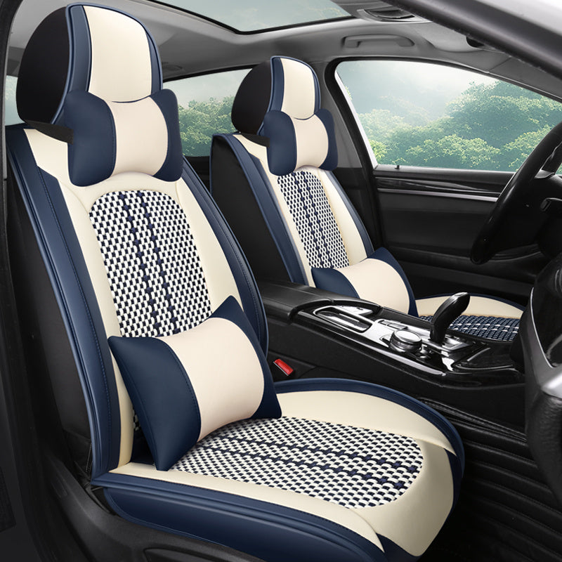 Universal Waterproof Faux Leather 5-Seat Car Seat Covers All-Season Protectors