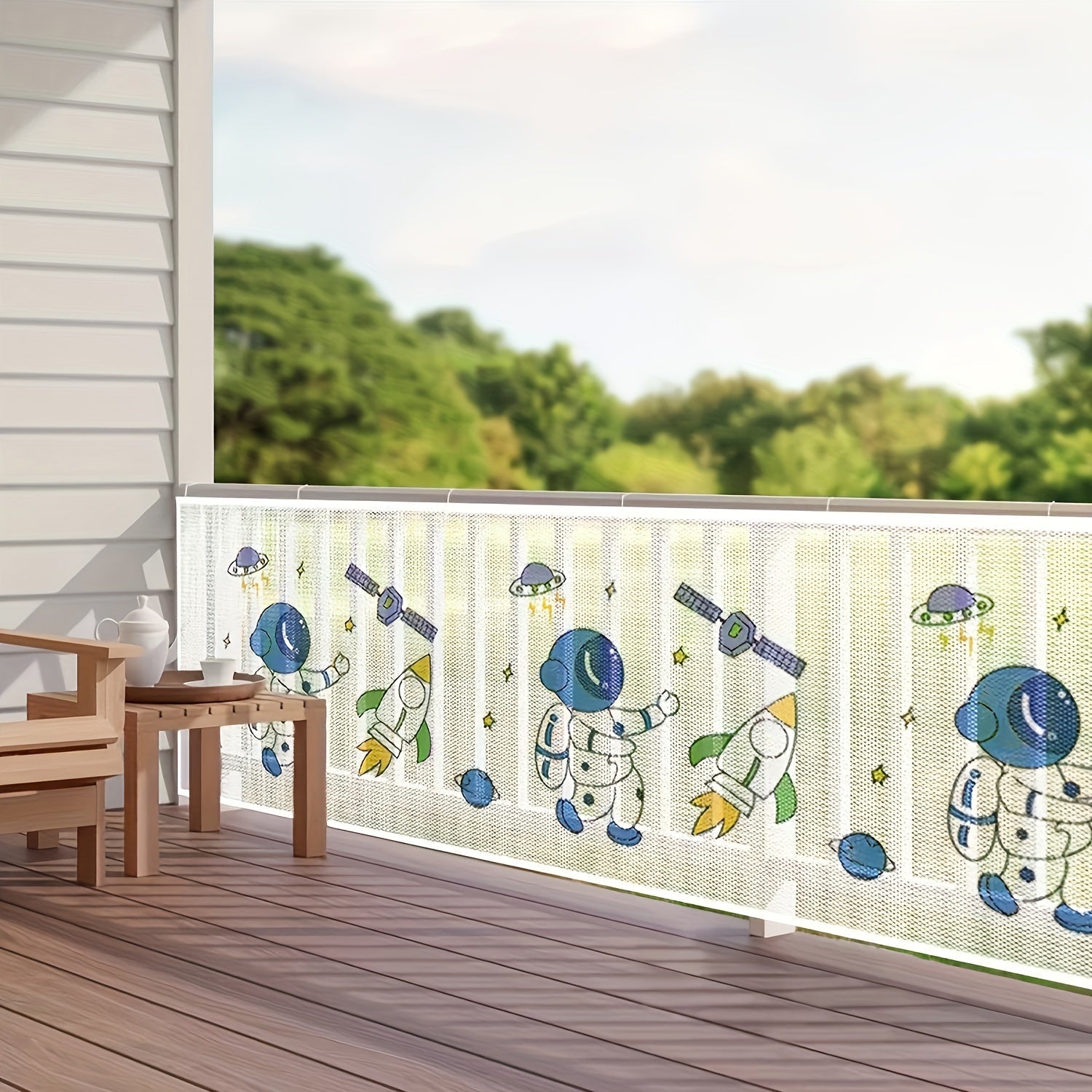 Baby Safety Gate Mesh Guard for Stairs and Balcony Thick Rail Net Child Safety Barrier