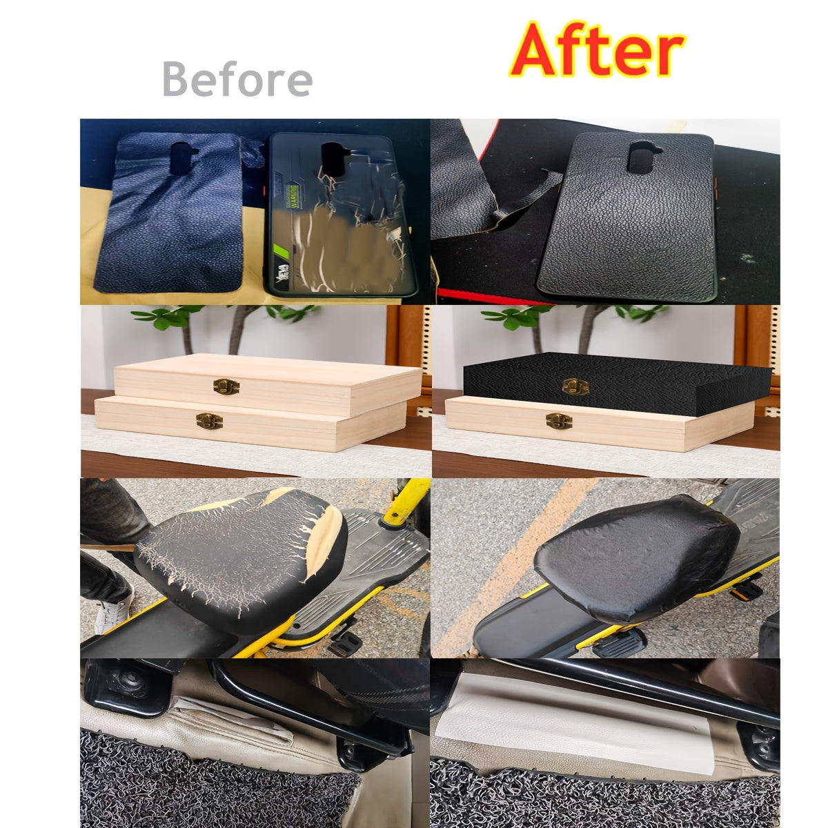 Self-Adhesive Patch Woven Sticker for Car Seat, Motorcycle, Phone Case Renovation