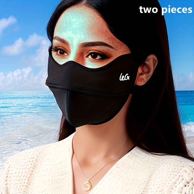 Two-Pack Women’s Windproof Thickened 3D Face Scarves with Ear Loops