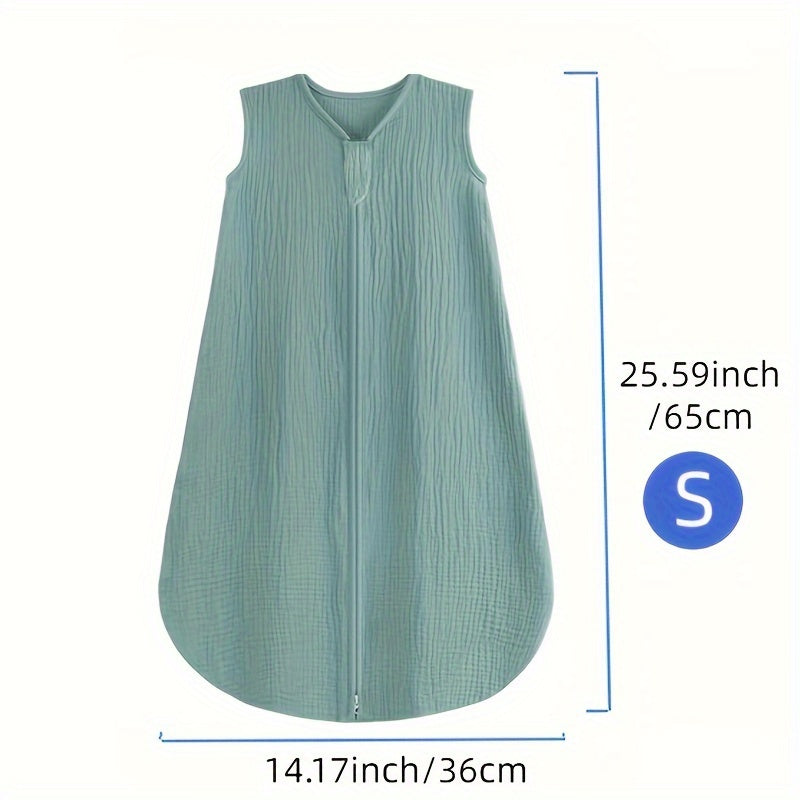 Baby Sleeping Bag for Infants 0-18 Months Cotton Muslin with 2-Way Zipper