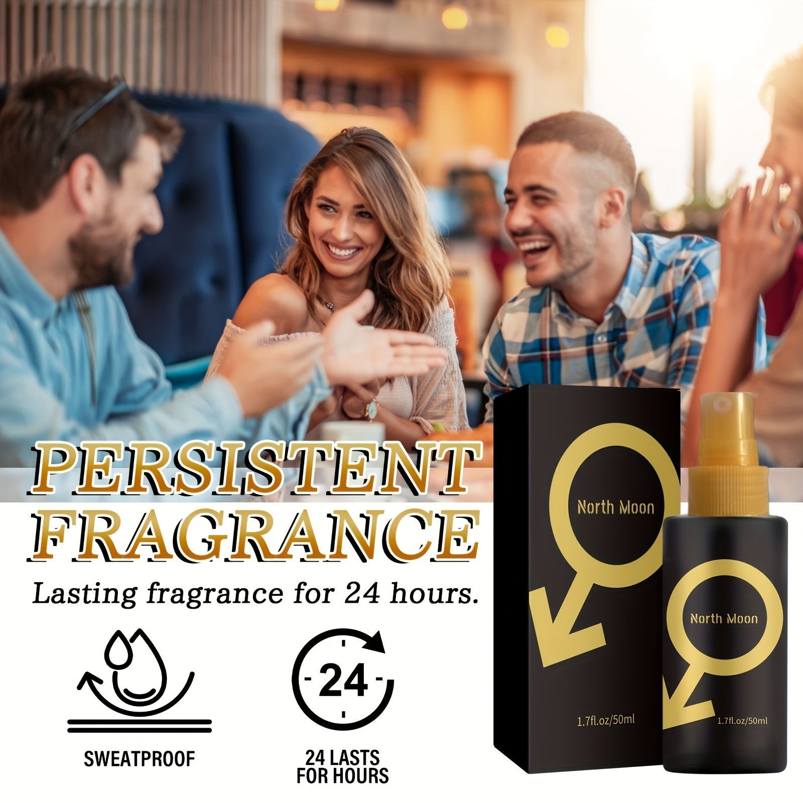 Unisex Alcohol-Free Cologne 50ml Oriental Fragrance Longlasting Casual Perfume