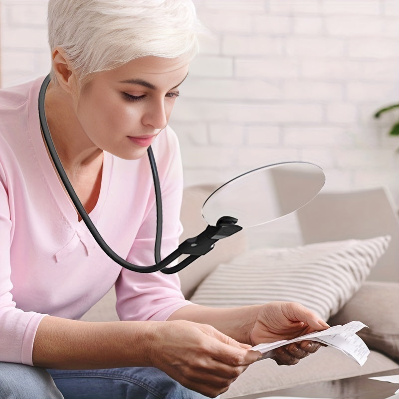 5X katta linza va sozlanadigan bo'yin stendi bilan akril o'simlik uchun o'qish, tikish va tekshirish uchun magnit shisha