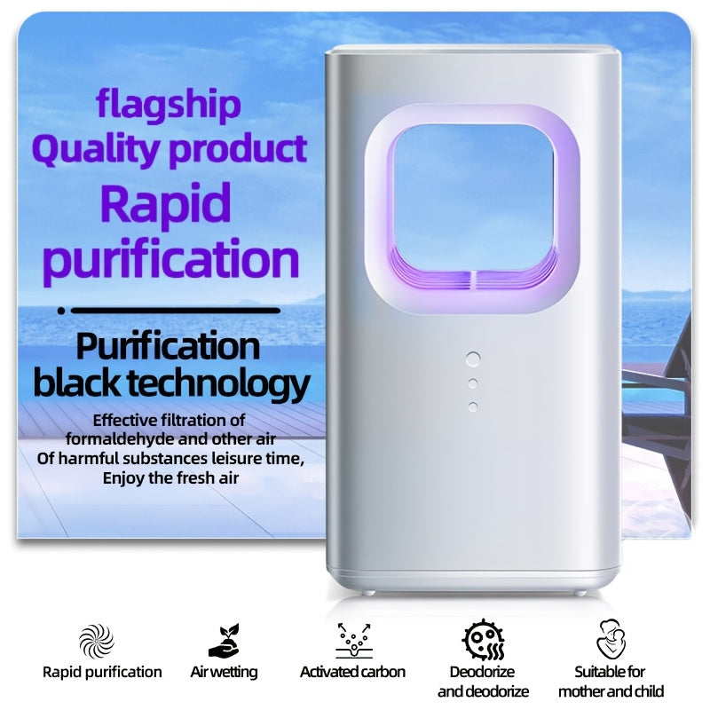 USB bilan quvvatlanadigan G1 Air Purifier: yotoq xonasi, oshxona va mehmonxonadagi hidi yo'q qiladi.
