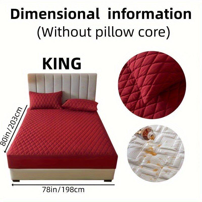 Fitted Sheet Set for 2/3 Bed Waterproof Deep Pocket Pillowcases Bedroom Guest Hotel