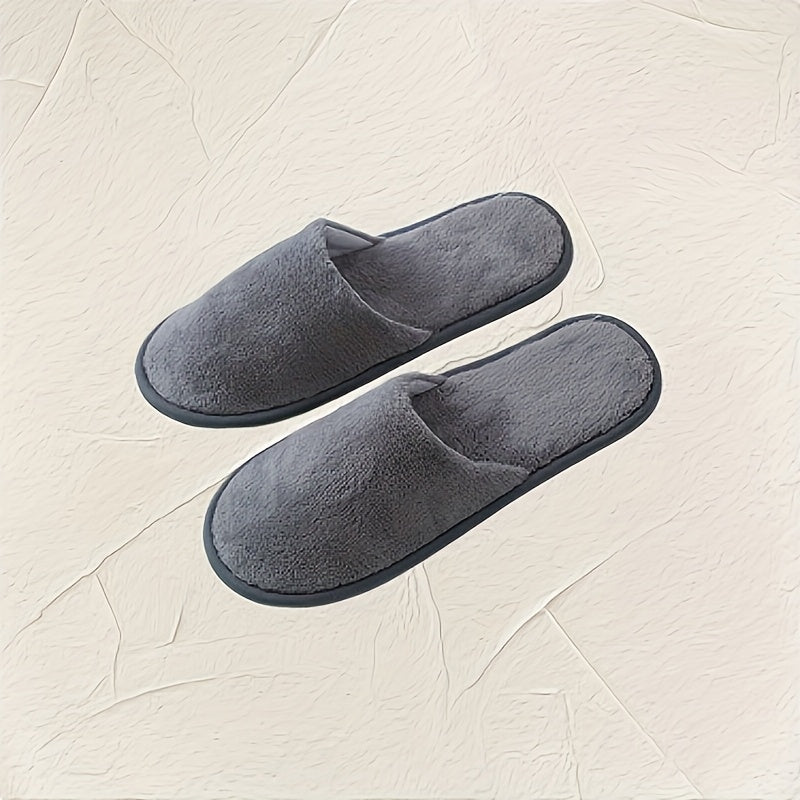 Unisex Soft Disposable Hotel Slippers with Anti-Slip Sole for Guests