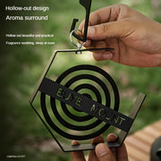 2 Hexagonal Iron Mosquito Repellent Stands Outdoor Camping Incense Holders