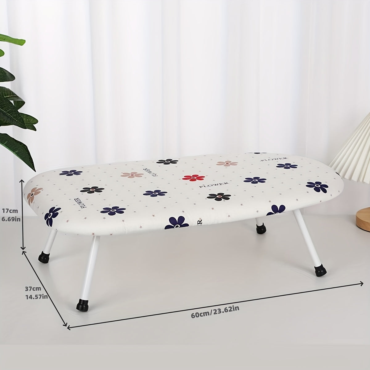 Foldable Countertop Ironing Board with High-Temperature Ironing Surface, 60x37cm