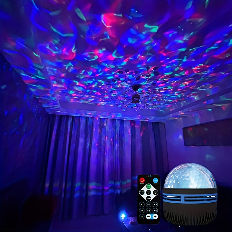 Water Ripple Projector Lamp with Adjustable Color Changing Lighting for Living Room Bedroom Decor