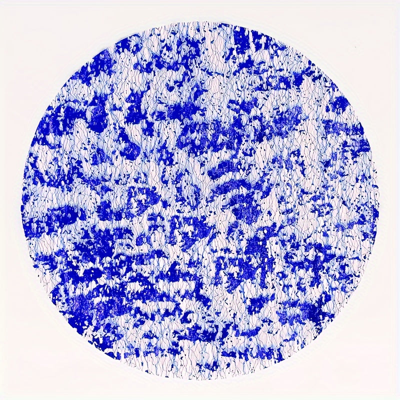 12 штук столовых подкладок из королевского синего фольги, идеально подходящих для свадебных и праздничных украшений. Изготовленные из полиэстера, эти легкие роскошные круглые сетчатые тонкие блестящие подкладки добавляют изысканности любому интерьеру.