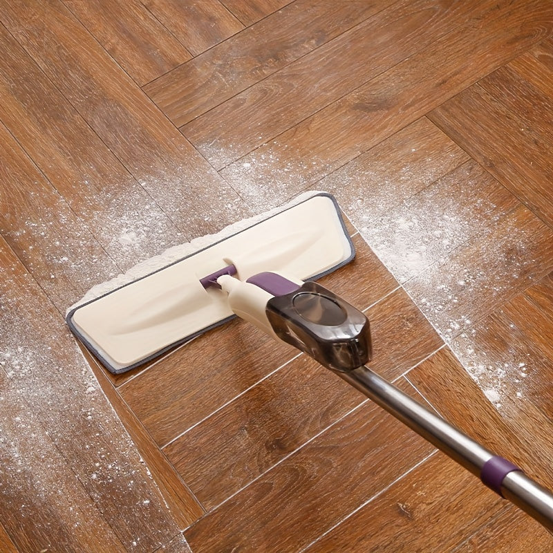 5 ta Mikroto'qima Mop Matolari to'plami - Nam va quruq tozalash uchun spray funksiyasi bilan uchburchak va to'g'ri burchakli almashtirish boshlarini o'z ichiga oladi, qayta ishlatiladigan