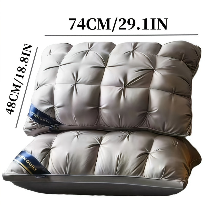 Almohada de hotel de lujo 48x74cm Apoyo cervical para sueño profundo Hipoalergénico de poliéster