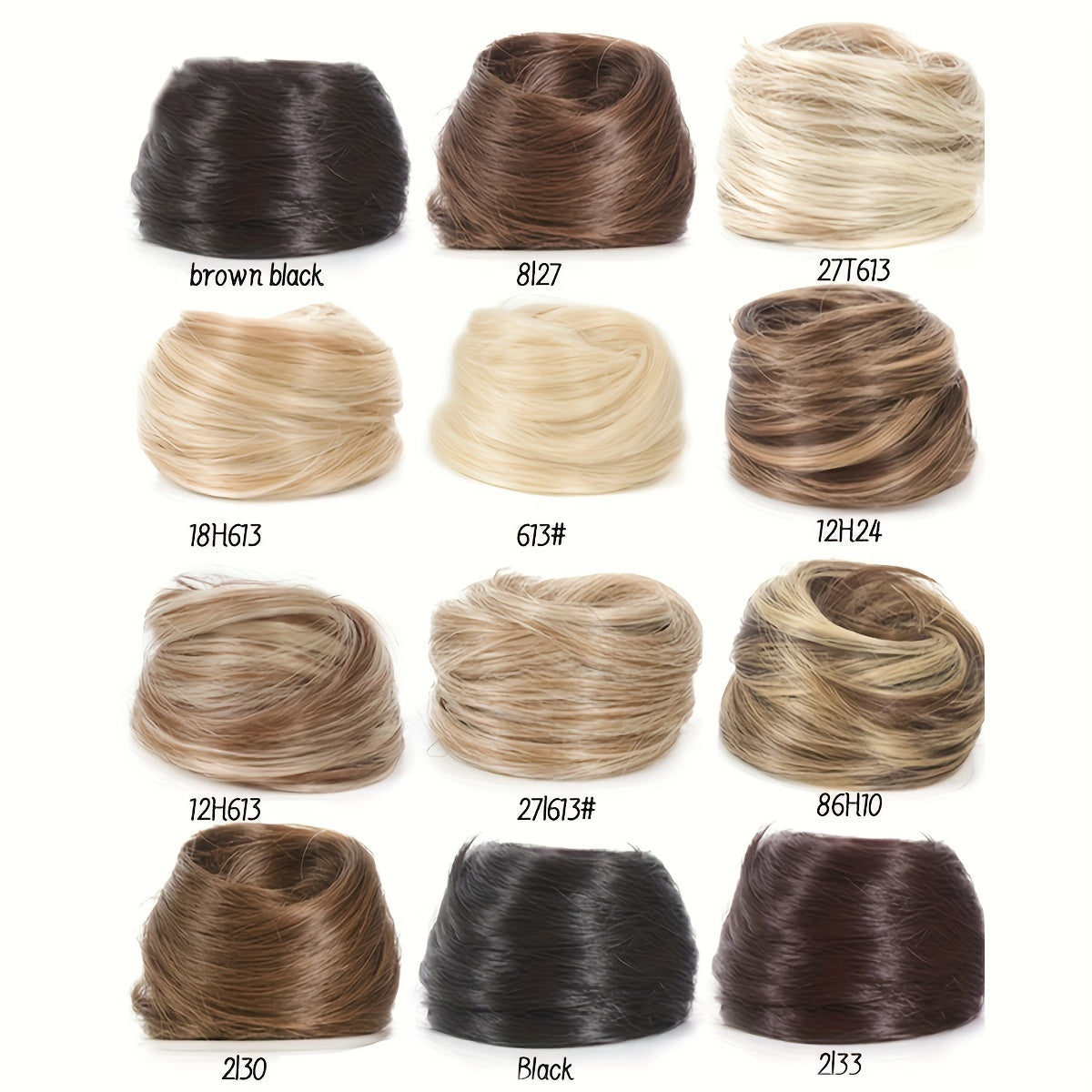 Women Synthetic Hair Bun Ponytail Extension 3-Inch Elastic Donut for Casual and Party Wear