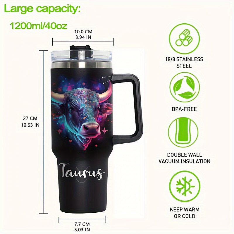 Stainless Steel Travel Mug Constellation Tumbler Vacuum Insulated Cup for Gifts