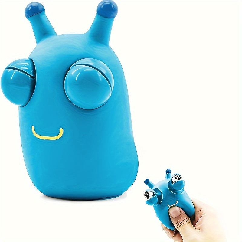 Игрушка-антистресс в виде гусеницы с выдвижными глазами, пластиковая, неэлектрическая, для снижения стресса, для детей 3-6 лет, веселая игрушка для сжатия и игры.