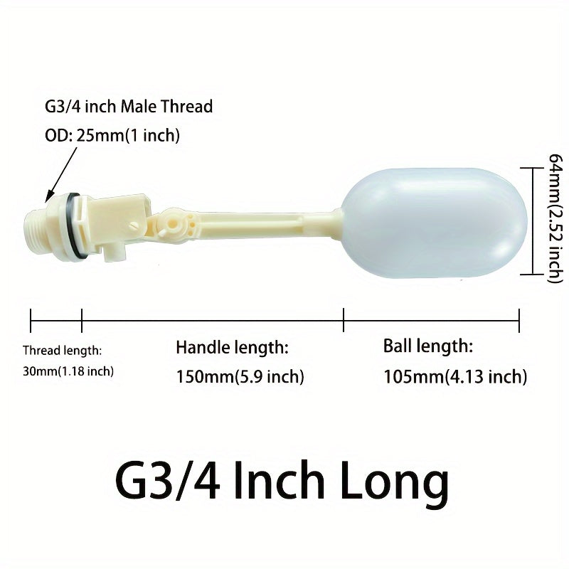 Válvula de flotador de plástico para bebederos de ganado, estanques y acuarios