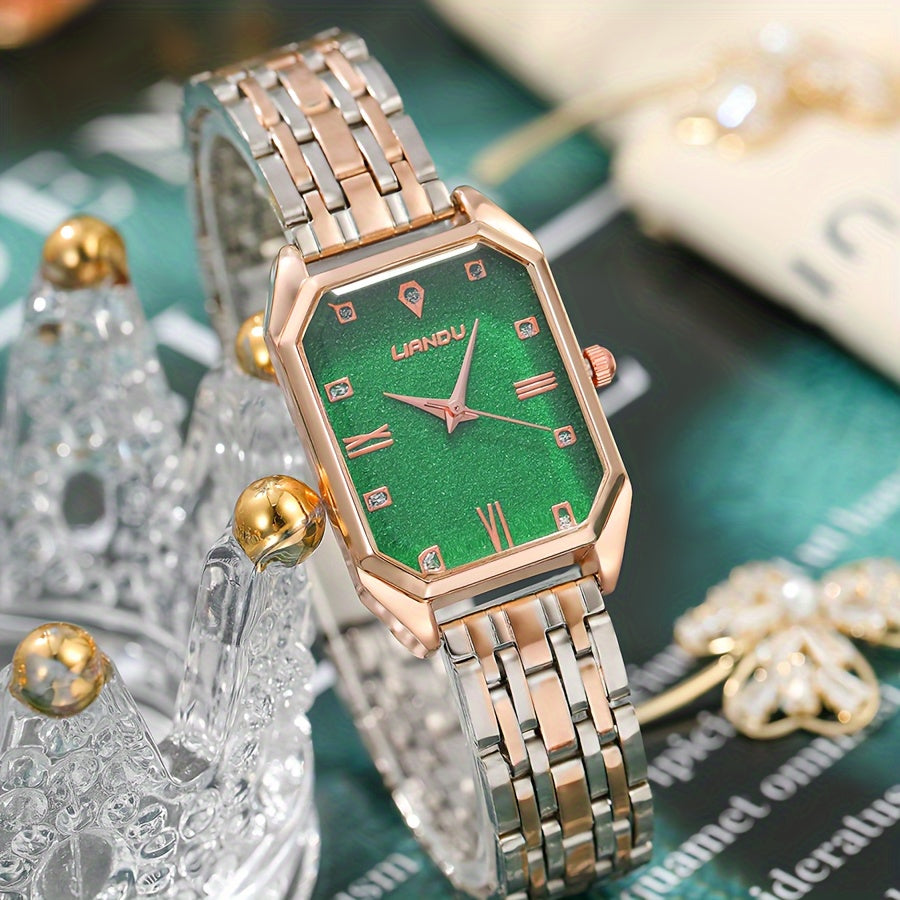 Women's Quartz Watch Elegant Silver Dial Slim Dress Watch