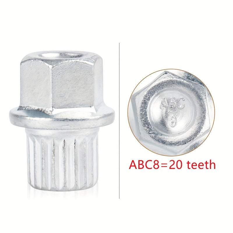 Universal temir rozetkali kalitlar to'plami, shinalarni o'g'irlashdan himoya qilish uchun sozlanadigan xex boshli