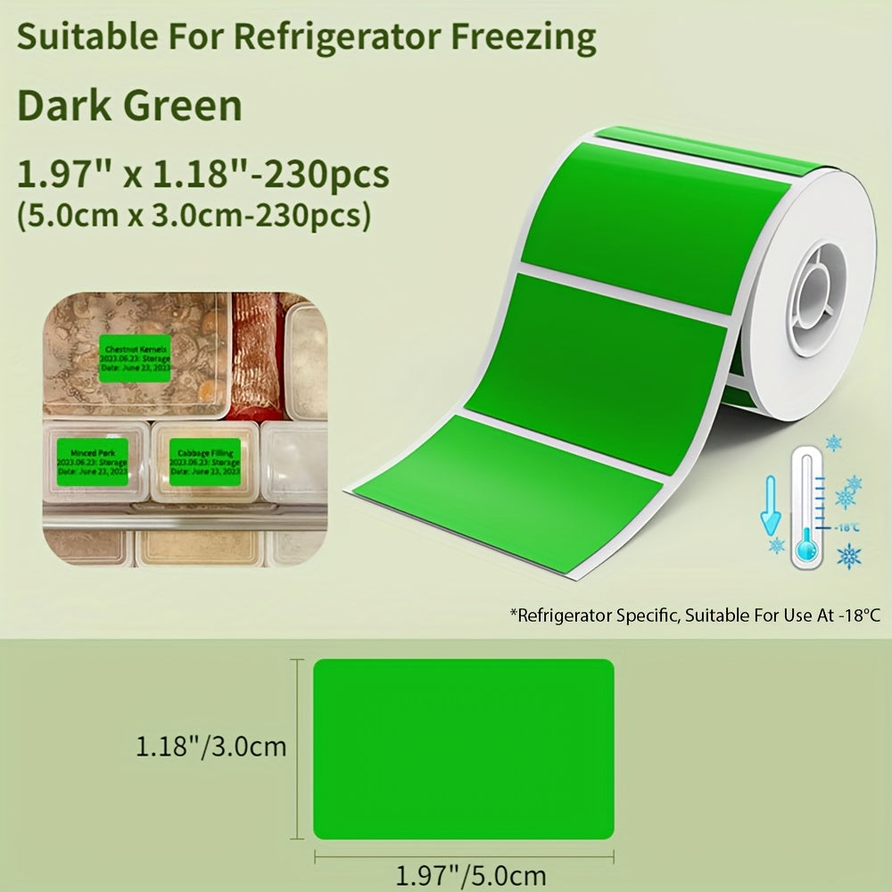 Waterproof Oil-Proof Freezer Label Stickers Thermal Paper for Kitchen Storage