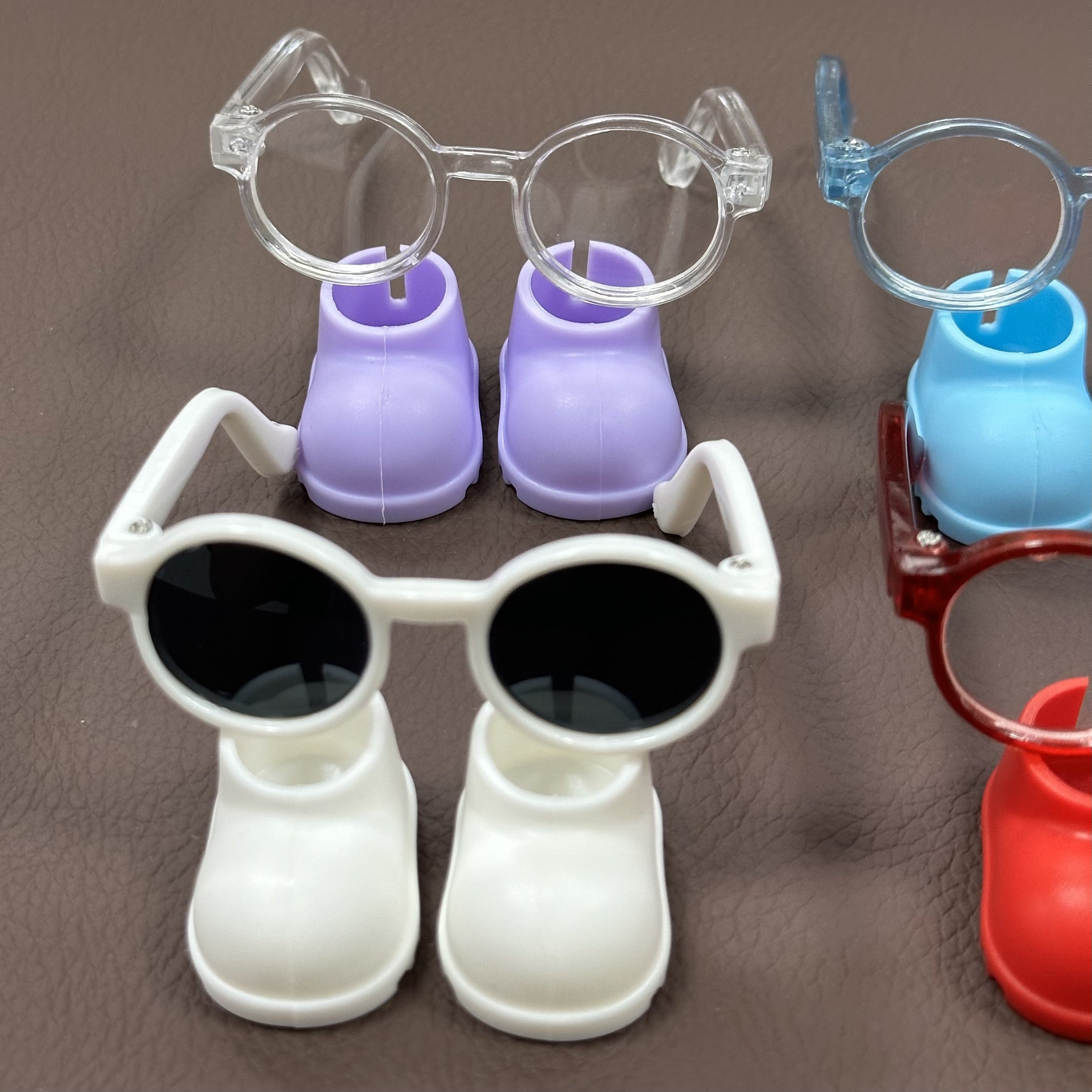 Kids Shoe and Glasses Decorations Soft Rubber Mix Colors Accessories