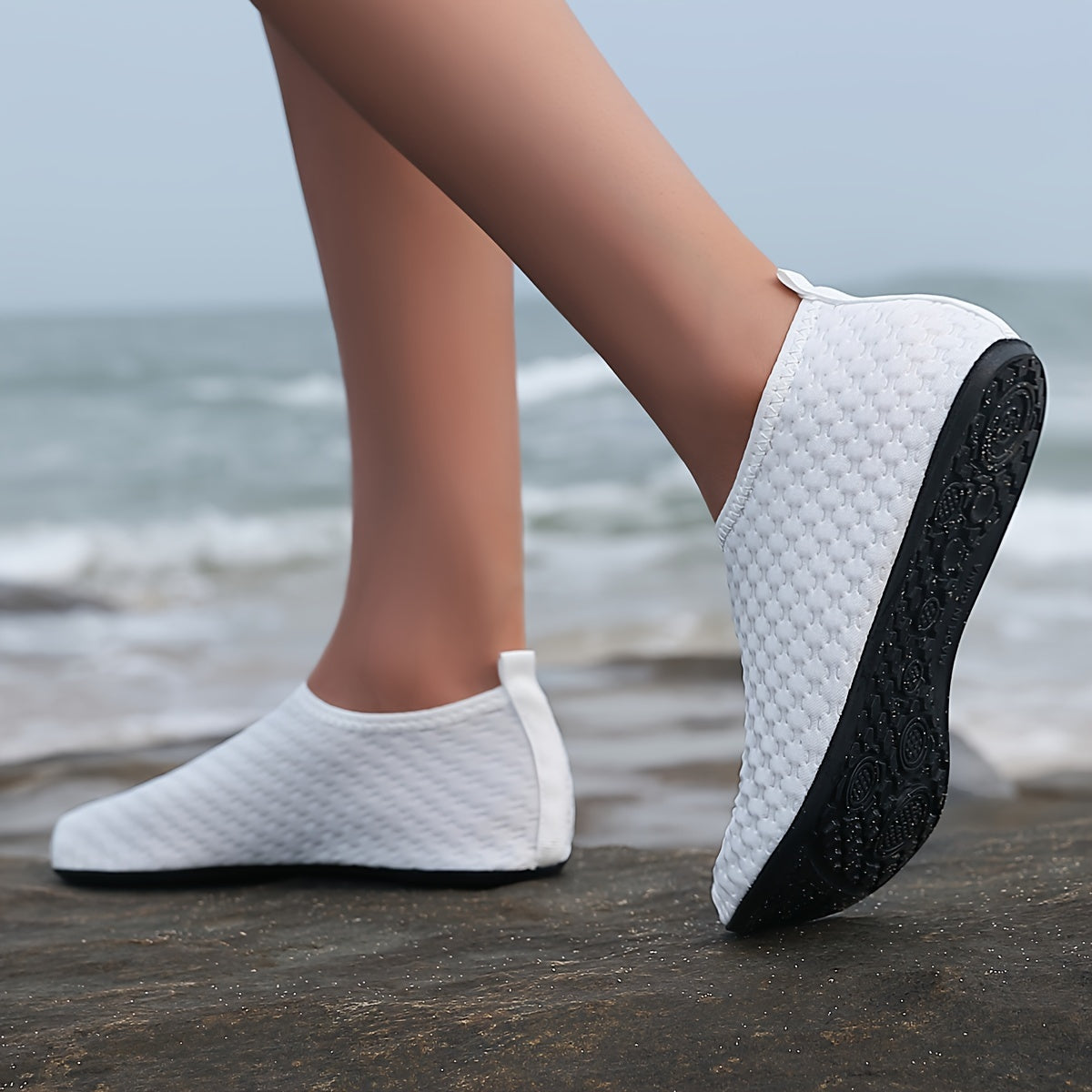 Women's Water Shoes Breathable Fabric Slip-On for Swimming Surfing Boating Fishing
