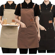 Waterproof Stain-Resistant Restaurant Apron with Pockets for Men and Women