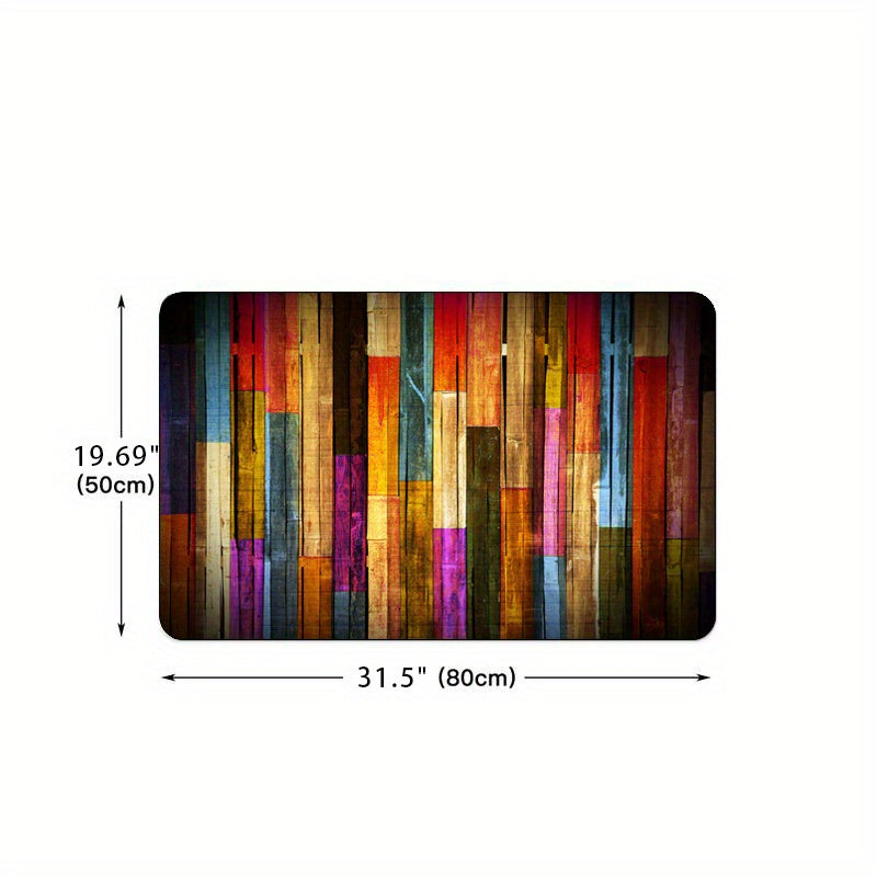 Colorful Geometric Floor Mat for Kitchen Home Decor Non-Slip Rug 24x36 Inches