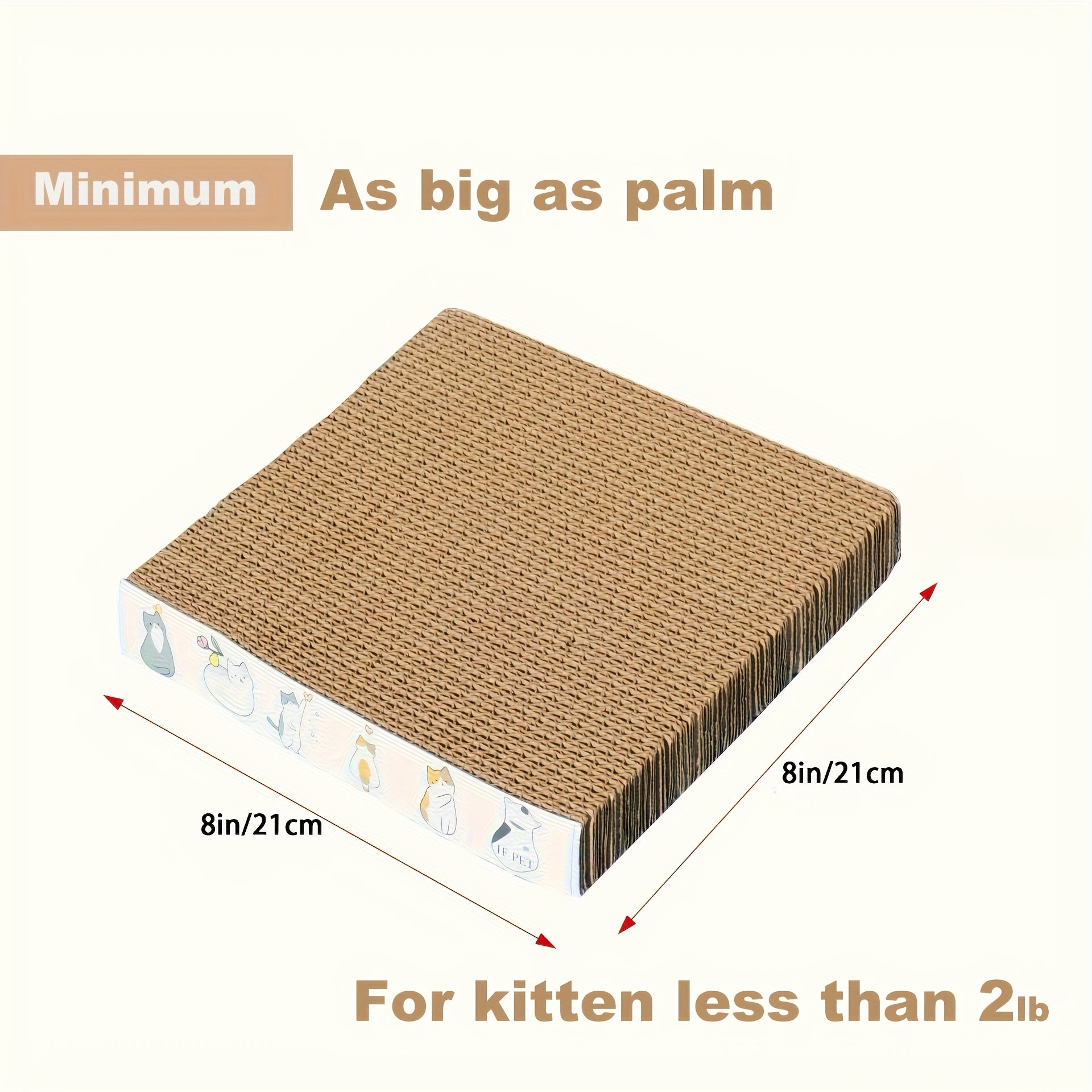 Extra-Large Reversible Corrugated Cardboard Cat Scratch Pad with Non-Slip Base