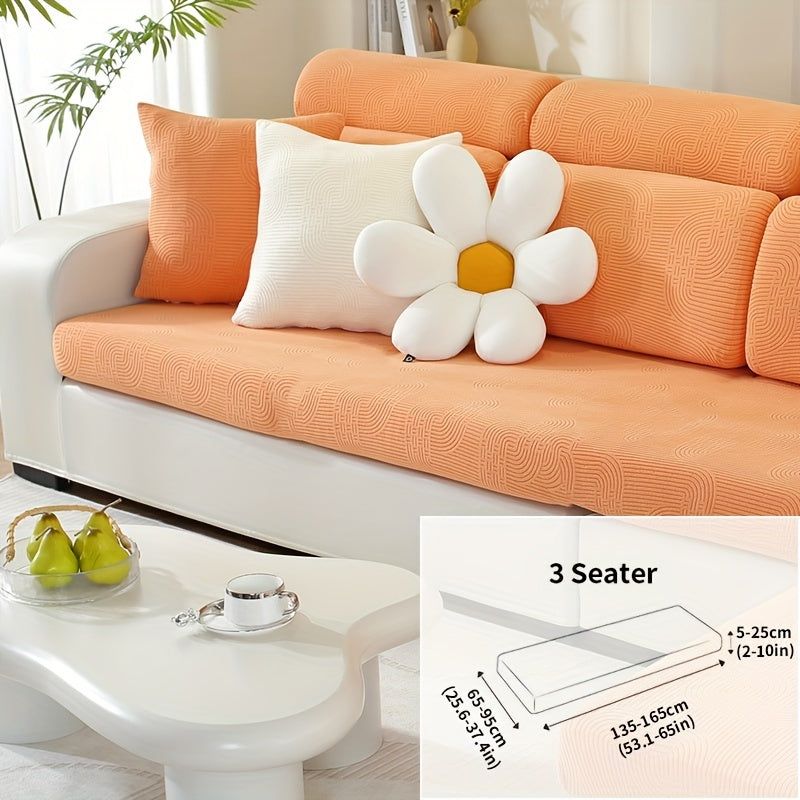 Чехол для дивана жаккард с универсальной посадкой и эластичным дизайном для защиты мебели и домашнего декора в любой комнате.