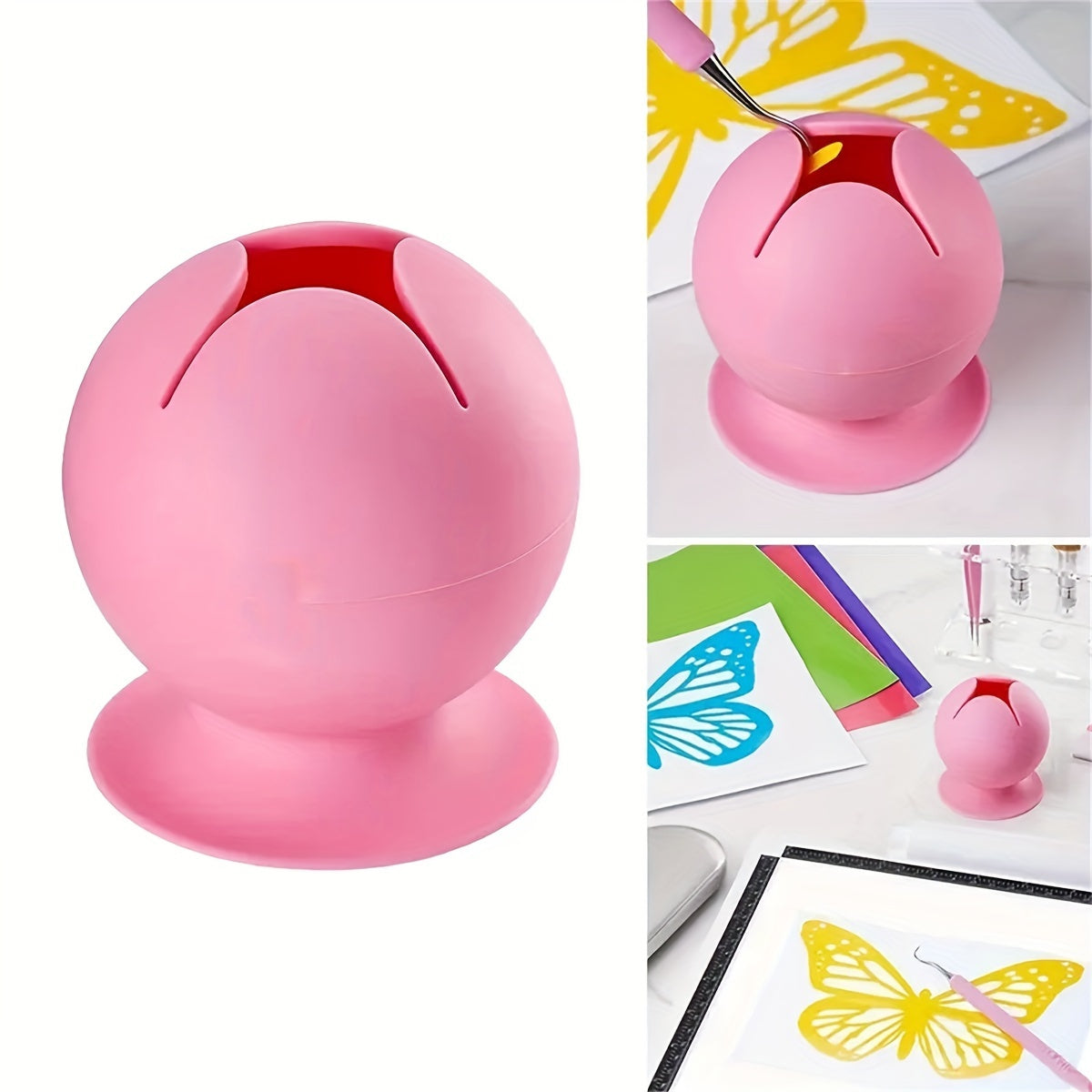 Juego de herramientas para cortar vinilo en verde y rosa, coleccionista y soporte