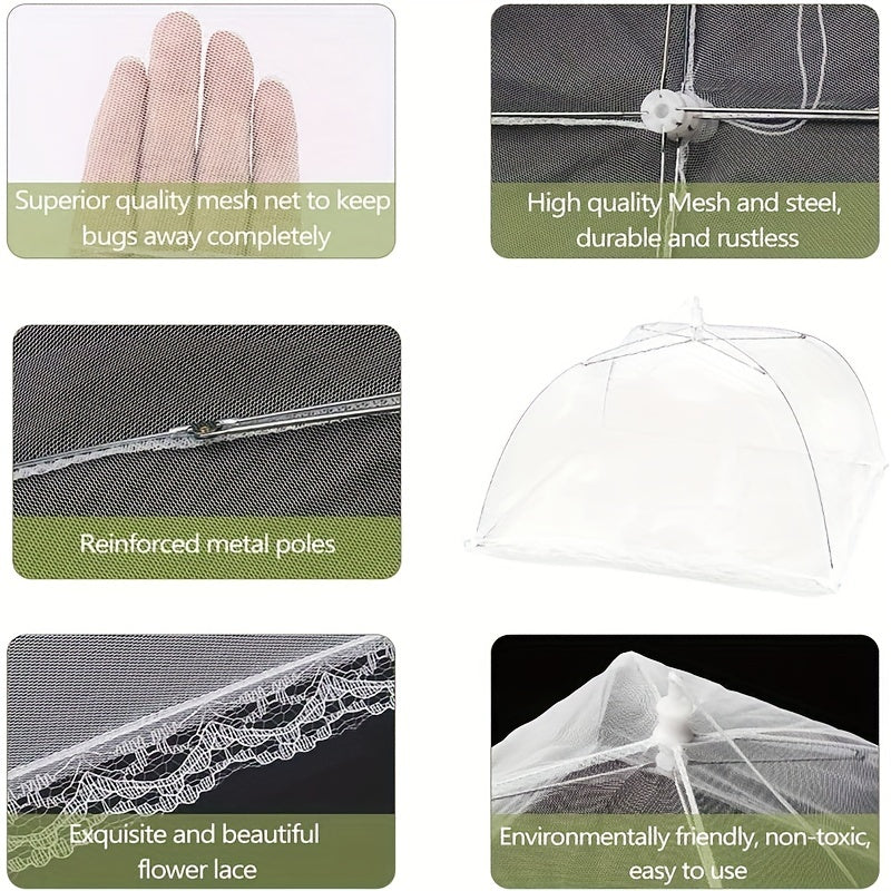 Food Covers Set 43.18 cm Mesh Tent Reusable Foldable for Outdoor Events