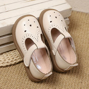 Girls Pink Mary Jane Shoes with Adjustable Fastening Breathable Cut-Out Casual Spring Summer