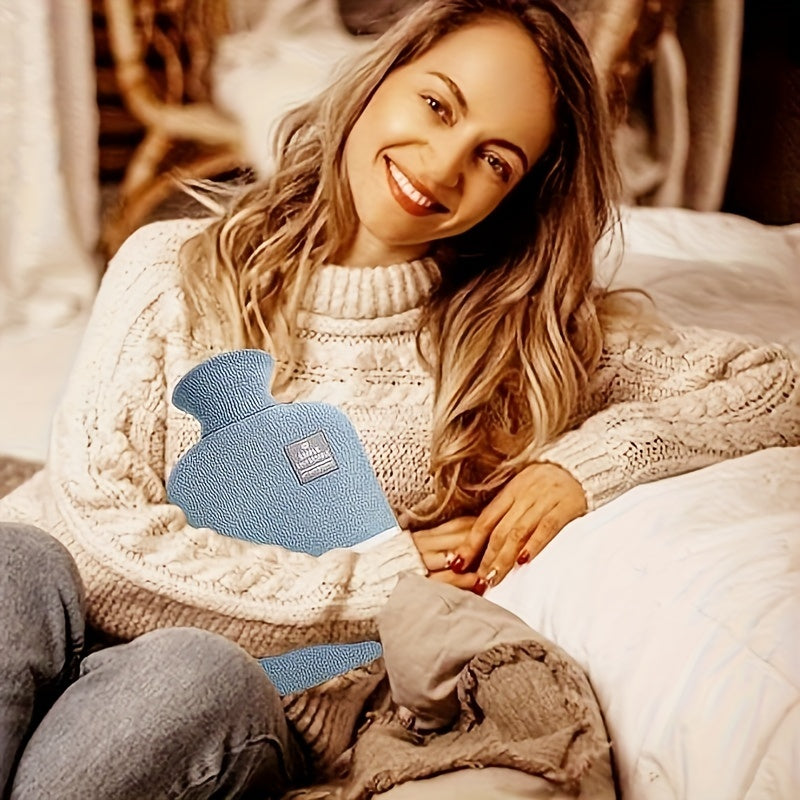 Large 2L Hot Water Bottle with Removable Knitted Cover for Neck and Shoulder Pain Relief Multiple Colors