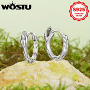 Women's Silver Snake Hoop Earrings Hypoallergenic Sterling Silver for Everyday and Special Occasions